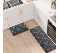 LY4U 2 Pieces Non Slip Kitchen Rug Set, Water Absorbent Floor Mats, Kitchen Carpets and Rugs for Home Dining Room and Entryway,40x60cm + 40x120cm