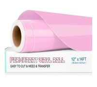 Lya Vinyl 12" x 14FT Glossy Pink Self-Adhesive Vinyl Roll for Cricut, Silhouette Cameo, Indoor/Outdoor Use, Compatible with Cricut, Silhouette Cameo Cutters