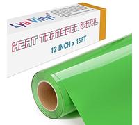 Lya Vinyl 15FT Heat Transfer Vinyl, Fruit Green Iron on Vinyl Roll for Cricut, Silhouette Cameo, Fruit Green HTV Vinyl for DIY Fabric, Clothes, Bags, and Other Textiles