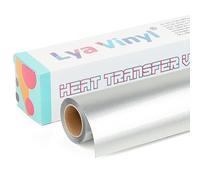 Lya Vinyl Dazzling Silver Heat Transfer Vinyl 12" x 10ft Silver Iron on Vinyl Roll for Cricut, Silhouette Cameo, Premium HTV for DIY Clothes, Bags, Shoes and Other Textiles