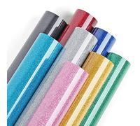 Lya Vinyl Glitter Heat Transfer Vinyl for Cricut (Muticolor-8 Pack)