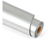 Lya Vinyl Heat Transfer Vinyl, 12" x 6FT(30.5cm x 183cm) Dazzling Silver Iron on Vinyl for Cricut, Silhouette Cameo, HTV Vinyl for Cloths, Hats, Fabric(Dazzling Silver)