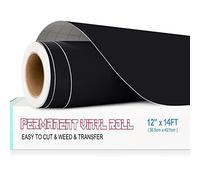Lya Vinyl Matte Black 12" x 14FT Permanent Vinyl Roll for Cricut, Silhouette Cameo, Indoor/Outdoor Use, Glass, Metal, Wood, Mirror