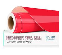 Lya Vinyl Permanent Vinyl for Cricut, 12" x 14Ft Glossy Red Self Adhesive Vinyl Sheet for Cricut, Silhouette Cameo, Vinyl Roll for Deco, and Other DIY Projects