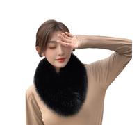 LYAART Imitation Fur Scarf Womens,Soft Neck Warmer Wrap for Winter Keep Warm,Warm Thicken Solid Collar Scarves (black)