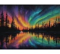 Lyaauulg Paint by Numbers Kits for Adults & Kids, DIY Colorful Starry Sky Acrylic Oil Painting Set on Canvas with Brushes, Easy Relaxing Art Craft for Beginners, Home Wall Decor Hobby 20x28inch A80