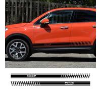 LYABYT Car Long Side Stripes PVC Stickers DIY Auto Vinyl Film Decals Automobiles Body Decoration Tuning Accessories，For FIAT 500 500X