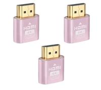 Lyai 4K HDMI Dummy Plug, Virtual Monitor Display Emulator, 4K@60Hz Headless Display Adapter Compatible with Windows Mac OSX Linux, Support 4kx2k 1080x2160 for Computer Desktop (Rose Gold, 3 pack)