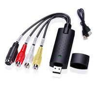 Lyai VHS to Digital Converter USB 2.0, RCA to USB Video Converter, Plug & Play Audio Video Converter for Editing VCR Mini DV Hi8 DVD VHS to Digital, for PC TV, MAC, Windows, Vista