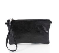 Lyallpur Metallic Leather Ladies Glossy Shimmer Clutch Bag Women Purse Pouch Handbag UK VP8890 (Black)
