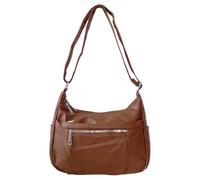 Lyallpur Women Curve Zip Shoulder Bag - Stylish Ladies Crossbody Handbag with Front Zipper Compartments YGC-2405 (Coffee)