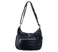 Lyallpur Women Curve Zip Shoulder Bag - Stylish Ladies Crossbody Handbag with Front Zipper Compartments YGC-2405 (Black)