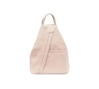 Lyallpur Women Real Leather Triangle Shape Backpack Stylish Multi Pocket Design with Adjustable Strap VPR244 (Nude)