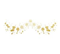 lyanny 6pcs Christmas Face Glitter Sticker, Gold Glitter Freckles Face Stickers, Temporary Fake Spots Makeup Sticker, Face Glitter Speckles Patches for Women