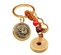 lyanny Chinese Feng Shui Key Chain - Car Keychains Pendant | Longevity Brass Key Ring Car Pendants, Feng Shui Coin Exquisite For Adults