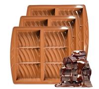 lyanny Chocolate Molds - Thick Break-Apart Chocolate Bar Mold for Stuffed Bar | Non-Stick Easy-Release Mould with 6 Cavity for Kitchen Crafting Home Holiday Brownie Party Favor Kids Activity