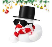 lyanny Christmas Rubber Duck, Rubber Duck Car Ornaments with Sunglasses Scarf Hats, Floating Squeaky Ducks, Car Ornaments for Home, Kids, Christmas