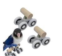 lyanny Cockatiel Toys | 1 Pair Educational Parrot Toys Roller Skates,Adjustable Exercise Companion, Hobby Building Entertainment for Small Conure Lovebird