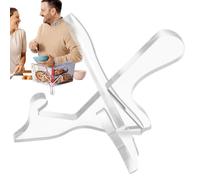 lyanny Cookbook Stand for the Kitchen, X-shaped Transparent, Portable Holder, for Home, Kitchen, Library, Museum, School, Books