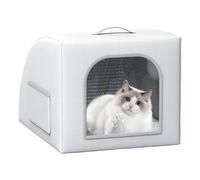 lyanny Cooling Cat House for Hot Days - Foldable Cats Dogs Cooling House,Portable Pet Cave Box with Ice Bags Cushion Bed for Apartment Balcony Beach Patio Travel