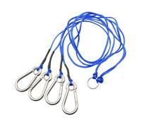 lyanny Crab Trap Net String, 4-Arm Crab Pot Harness with Metal Hooks, 77cm Crab Fishing Net Rope for Minnows Lobster Shrimp