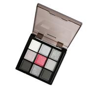 lyanny Dark Grey Shimmer Eyeshadow - Shimmer Silver Gray Color Eye Shadow Palettes - Blendable, 9 Colors, Dark Eye Shadow, Long Lasting for Halloween, Masquerade
