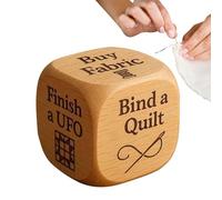 lyanny Decision Dice for Quilting, Crocheting Tasks Dice, Wooden Tasks Tool for Winding Sewing Quilting Knitting Crocheting Weaving Embroidery Home Studio