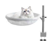 lyanny Desk Nest Cat Bed - Desk Mounted Cat Bed Hammock | Pet Supplies 360 Rotating Furniture with Removable Washable Cover for Work Home Desktop Game Island Table
