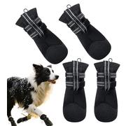 lyanny Dog Shoes - 4-Piece Non-Slip Pet Accessories - Boots for Wound Healing for Dog Paws, for Medium and Large Breeds for Hiking, Outdoor Walks, Summer, Rainy Days, Winter