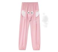 lyanny Elephant Trousers for Children, Cute Pyjamas, Elephant Pyjamas, for Sleeping in the Bedroom and for Relaxation When Travelling, as well as for School, Hotels, Dorm and, pink, XL
