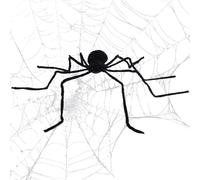 lyanny Halloween Giant Spider | Realistic Scary Spider Halloween Decor,Battery Operated Vibration Plush Toys Spooky Haunted House Props Party Supplies for Holiday Indoor Outdoor