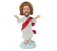 lyanny Jesus Bobblehead, Dashboard Resin Bobblehead, Bobblehead Religious Statue, Jesus Bobble Head Figures Decoration for Car Dash