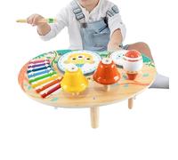 lyanny Kids Play Table,Wooden Early Childhood Music Enlightenment Toy - Hand-eye Coordination Development Toys for 2+ Baby Toddler Kid Boys Girls