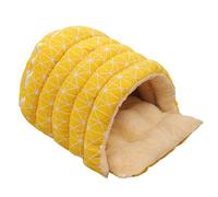 lyanny Kitten Bed Cave, Washable and Non-Slip Base with Shelter - Semi-Closed Dome Design Pet Cave for Puppies and Kittens Play Corner Home Winter Christmas