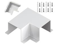 lyanny Line Set Cover | Metal Decorative 90 Degree Parts | 4x4inch Bend Line Set Cover - for Split HAVC Heat Pumps Duct System Plumbing Pipe Outdoor Garden Yard