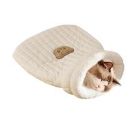 lyanny Pet Cuddle Zone, Cat Bed Cave Cat Beds Soft and Washable Design, Easy Access Cat Sleeping Bag with Cute Bear Pattern for Cats and Small Dog