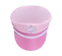 lyanny Pink Captain Hat,Halloween Costume Hat | Props Comfortable Adjustable Costume for Adult Parties Gathering Outfit Halloween Beach Wedding