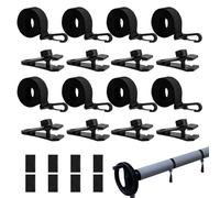 lyanny Pool Solar Cover Straps and Clips | Solar Cover Strap Kit,UV-Resistant with Hooks Clips, Replacement Grommets for Recreation