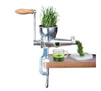 lyanny Slow Juicer | Stainless Steel Crank Presser - Slow Manual Wheatgrass Juice Squeezer for Vegetable Fruit Celery Kale Parsley Spinach Tomato Grape Cane