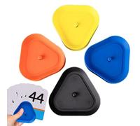 lyanny Triangular Card Holder | Table Game Poker Tray | Compact Smooth Triangle Tabletop Stand for Family Adults Teen Home Party Night