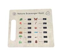 lyanny Wooden Nature Scavenger Board - Wooden Scavenger Hunt - Find and Seek Camping Games, Games, Outdoor Toys for Kids and Family