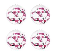 LYART 4Pcs Chinese Japanese Cherry Design Paper Lantern Lamp Shade for Restaurant Church Wedding Gift Party Favors DIY Decoration Oriental Style Light
