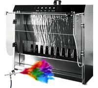 LYAYYDS Paint Spray Booth Waterfall Exhaust 180W 2200 L/H Flow, 33cm Folding Workbench with 3 LED Lighting, Airbrush Booth for T-Shirt, RC Model