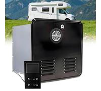 LYAYYDS RV Tankless Water Heater Propane Instant Hot Water Heater for RV/Camper Van with Showerhead Kit, with 15 x 15 inches Black Door and Remote Controller Black
