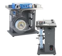 LYAYYDS Semi-Automatic Corner Labeling Machine, 90° Wrap Labeler, Small Box Labeling Machine 15-30 PCS/Min,200W, for Φ12-30mm Boxes, 400x225x356mm