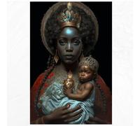 LYBCEOUG Canvas Wall Art, Voodoo Goddess Art Print, Canvas Poster Suitable for Bedroom, Living Room Decor(30x40cm/With frame)