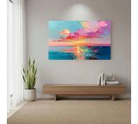 LYBCEOUG Sea Wall Decor, Ocean Reflection Canvas Print, Suitable for Living Room and Bedroom Decorative Murals(40x50cm/No frame)