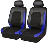 LYBFD ar Front Seat Covers for Nissan Navara Titan 2004-2018, Removable Scratch Resistant Waterproof Breathable,Black-Blue