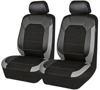 LYBFD ar Front Seat Covers for Tutti i modelli Ecosport Figo Focus Mk2 Fiesta Mk7 S-Max Mondeo Mk4, Removable Scratch Resistant Waterproof Breathable,Black-Grey