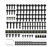 LYBH Bolt Nuts Motorcycle Fairing Bolts Kit Fastener For K&awasaki For Ninja ZX-12R ZX-14 ZX-14R Bolt Windscreen Screws Nuts Screws Clips(BLACK)